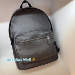 NWT Coach MEN'S West Backpack Leather Black CX141